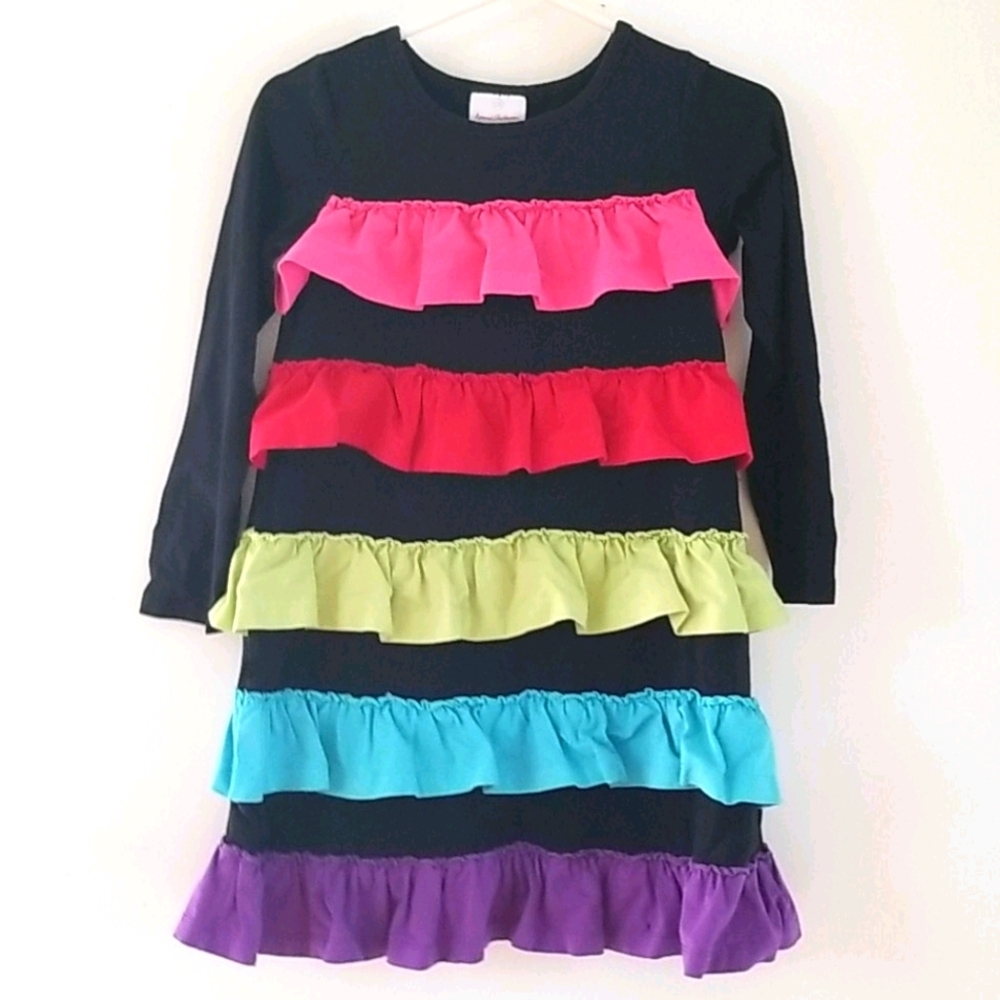 Hanna Andersoon longsleeve Black & Rainbow Dress